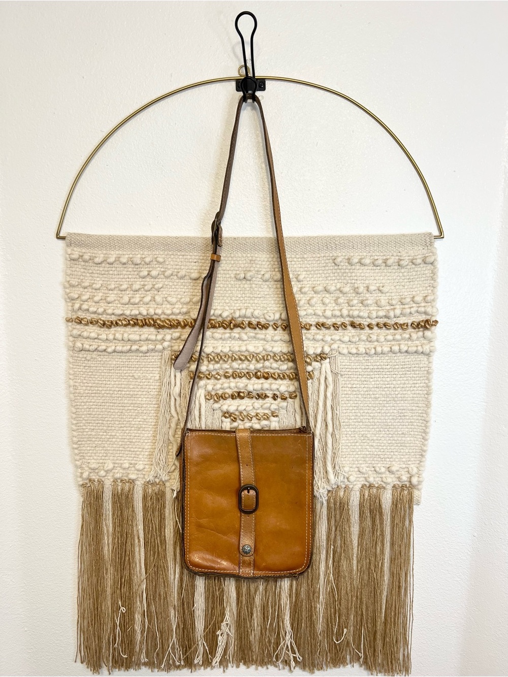 Patricia Nash Venezia Classic Tan Leather Crossbody Bag